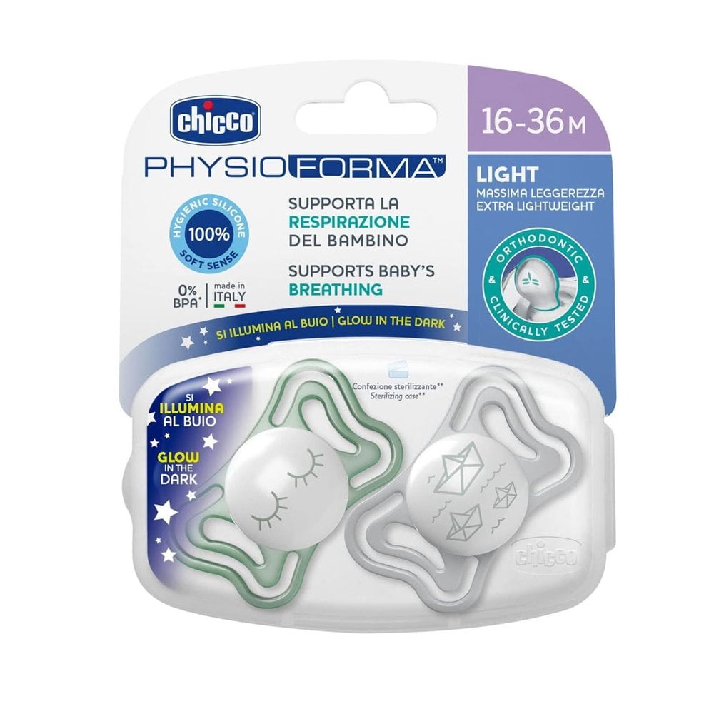 Soother Light PhysioForma Night 2-6m 2pcs