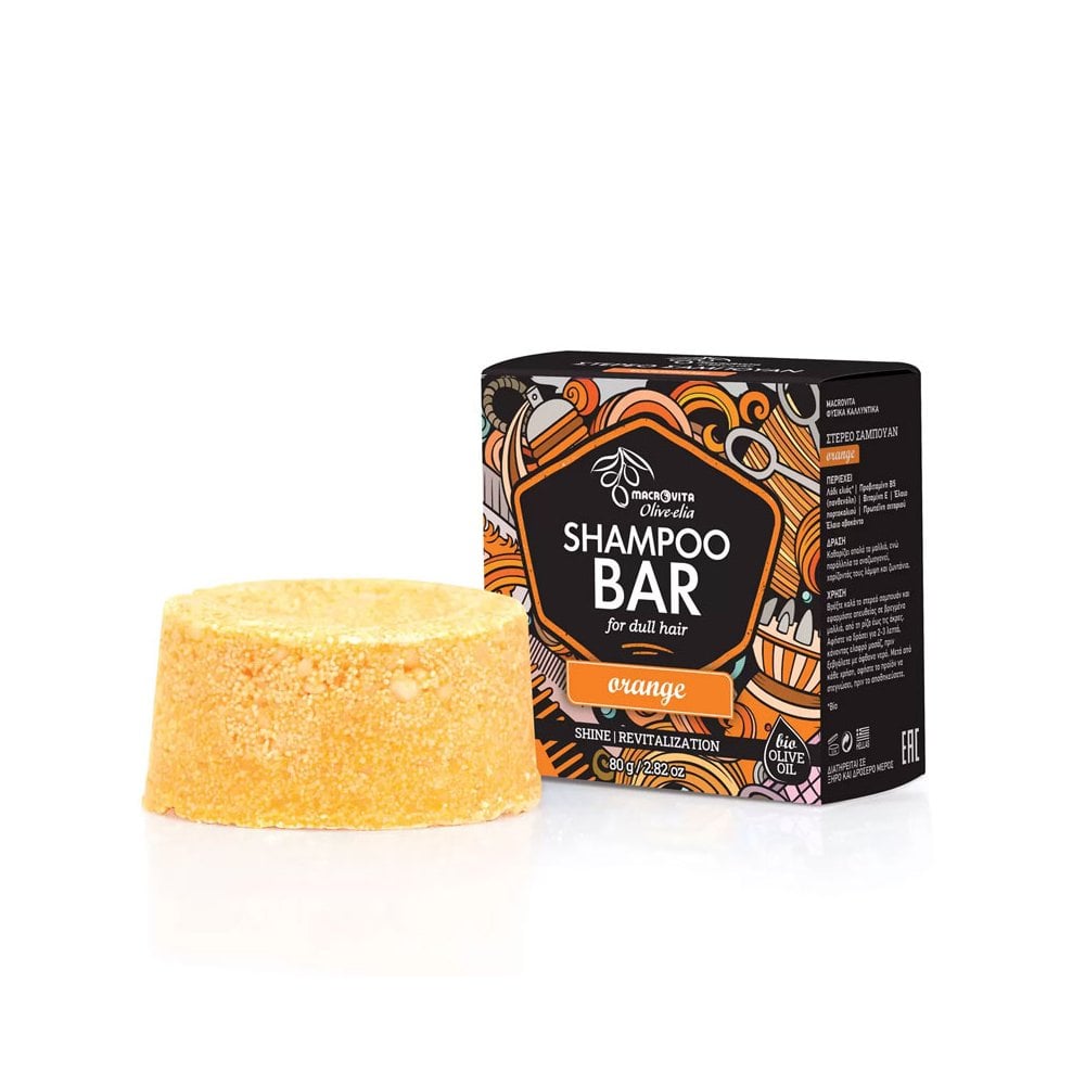 Olive Elia Shampoo Bar Orange for Dull Hair 80gr