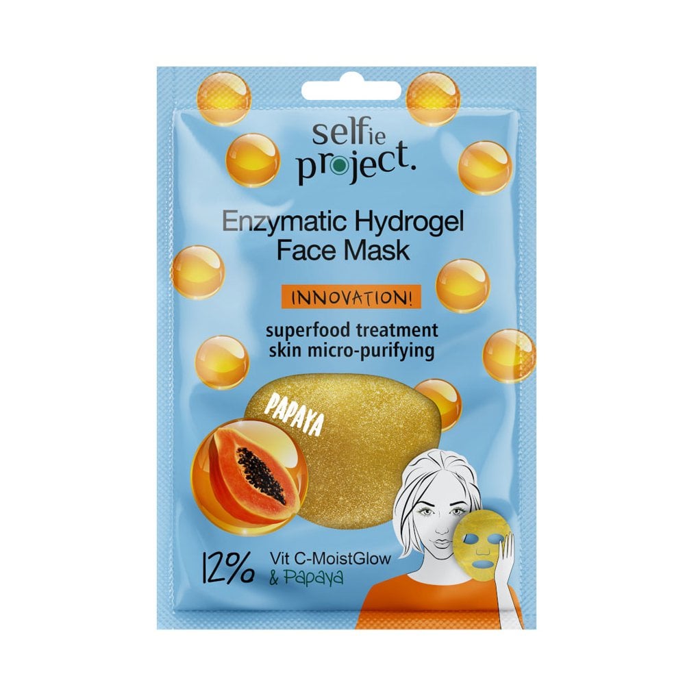 Selfie Project Enzymatic Hydrogel Face Mask Papaya 1pc