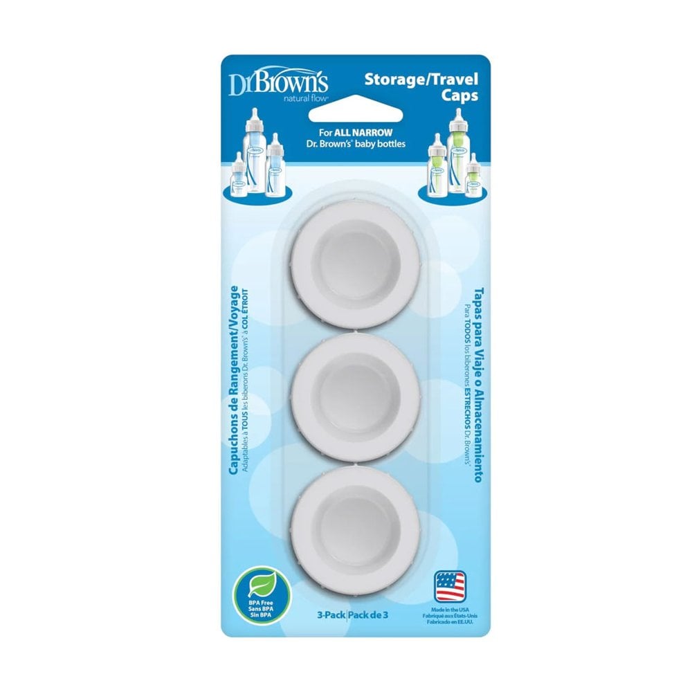 Natural Flow Narrow Storage/Travel Caps 3pcs