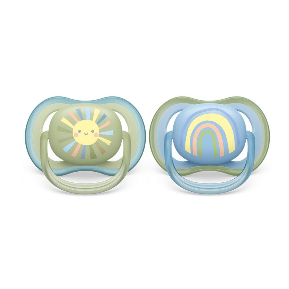 Ultra Air Orthodontic Silicone Soother 0-6m SCF085/30 2pcs