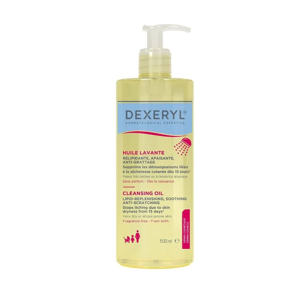 Dexeryl Cleansing Oil Lipid-Replenishing Soothing Anti-Scratching 500ml