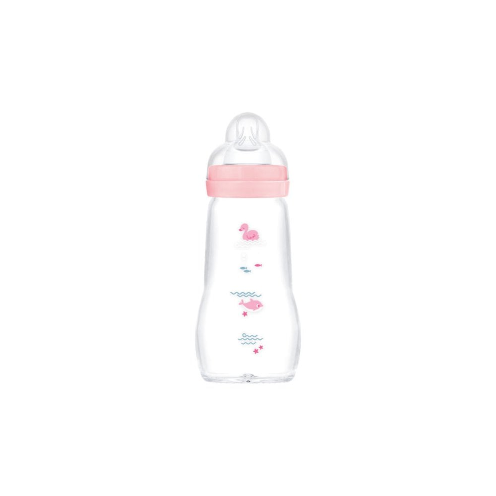Feel Good Glass Bottle Pink 2m+ (375SG) 260ml