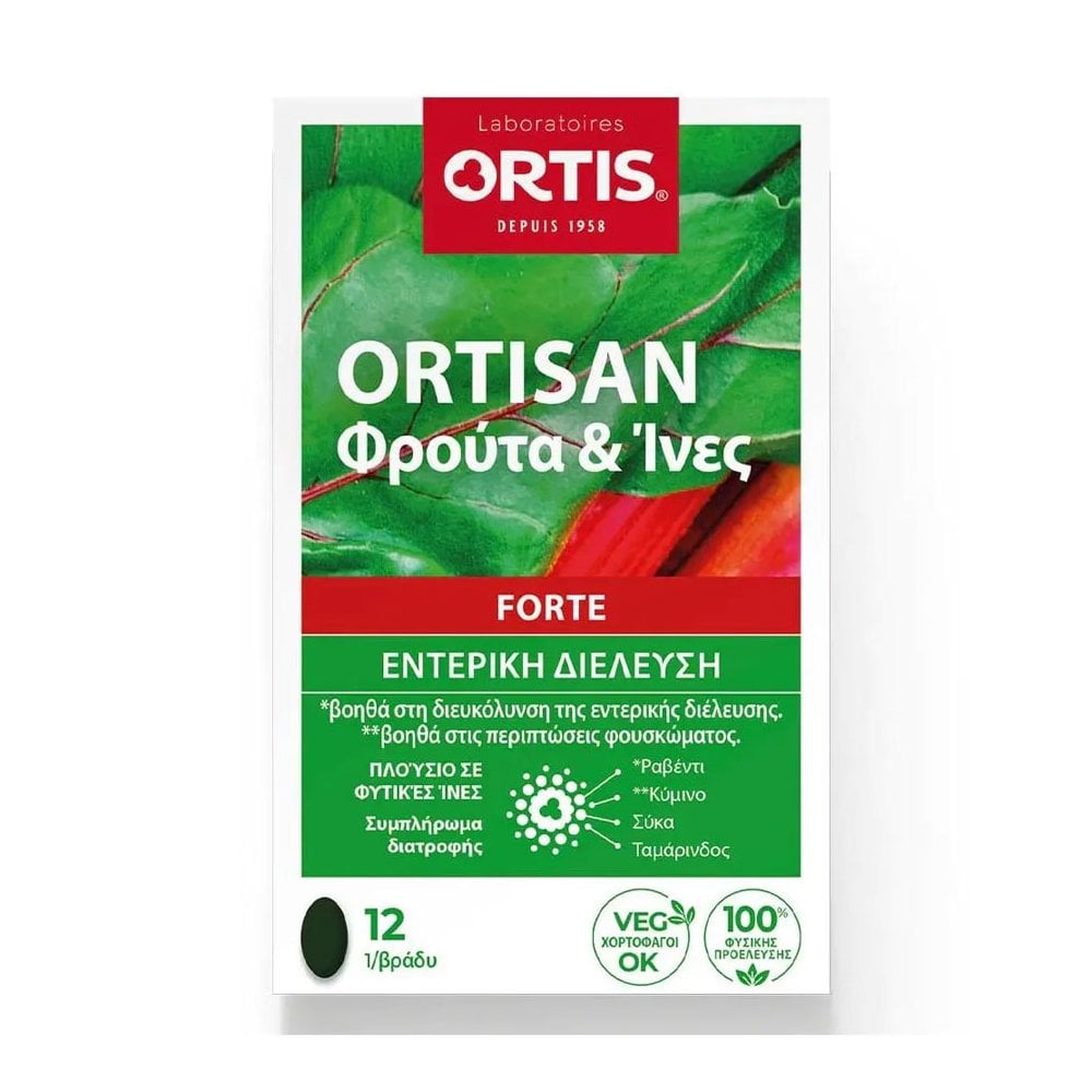 Ortisan Forte Fruits & Fibers Against Constipation 12tabs