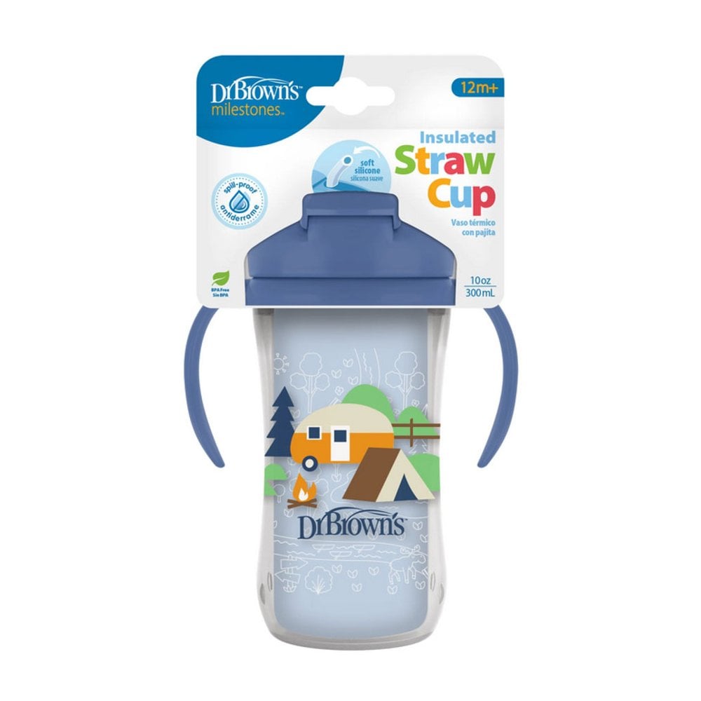 Milestones Insulated Hard Spout Sippy Cup Blue 300ml
