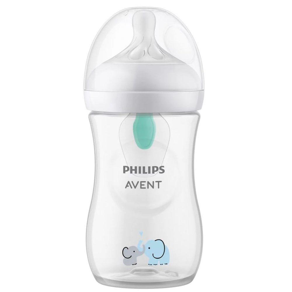 Natural Response Bottle with Airfree Vent SCY673/81 3-6m 260ml Elephants