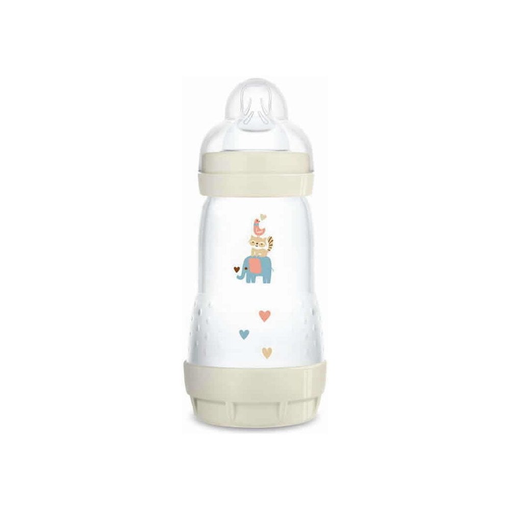 Plastic Anti-Colic Baby Bottle 2m+ Cream 351SU1 260ml