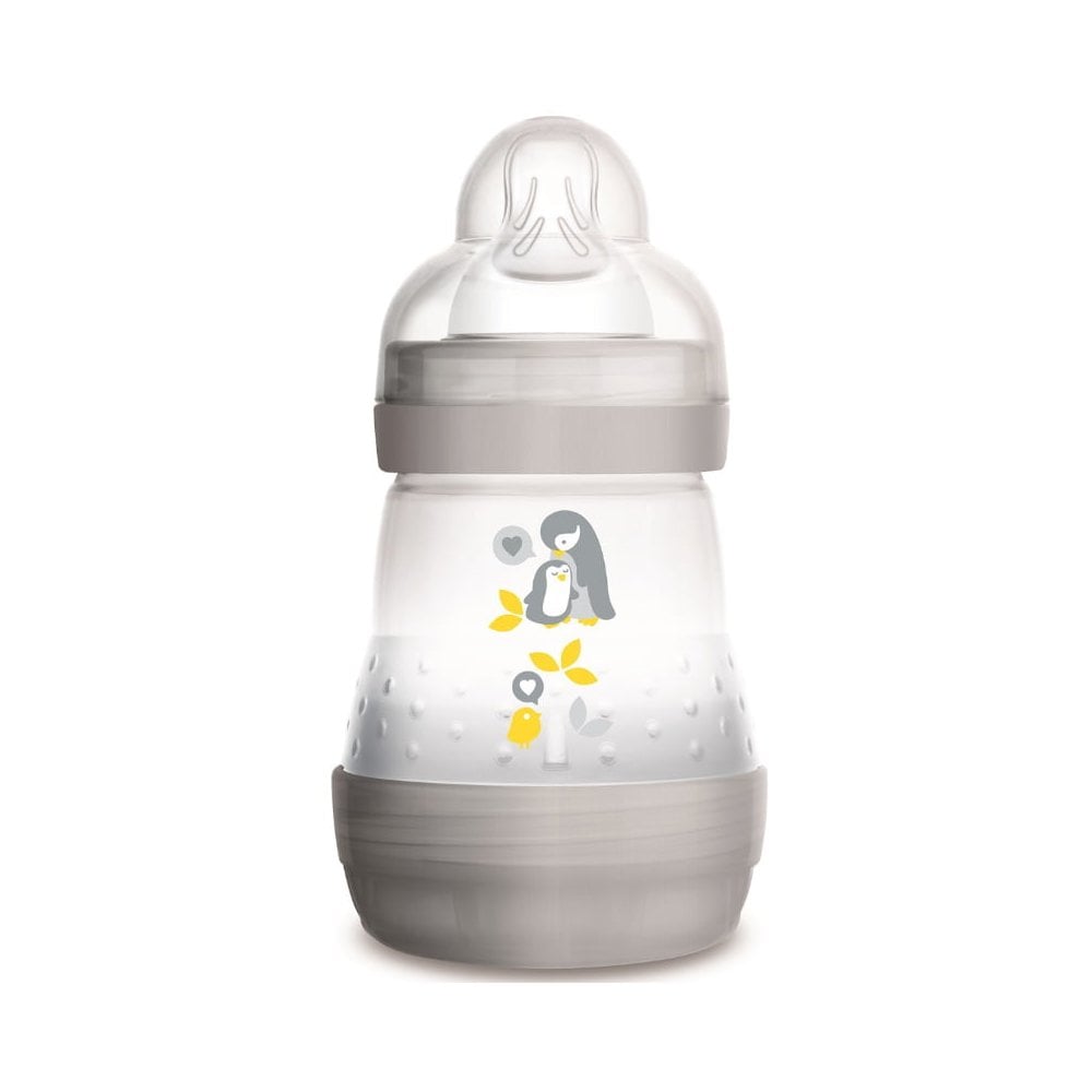 Plastic Anti-Colic Baby Bottle 2m+ 351S Grey Penguins 260ml