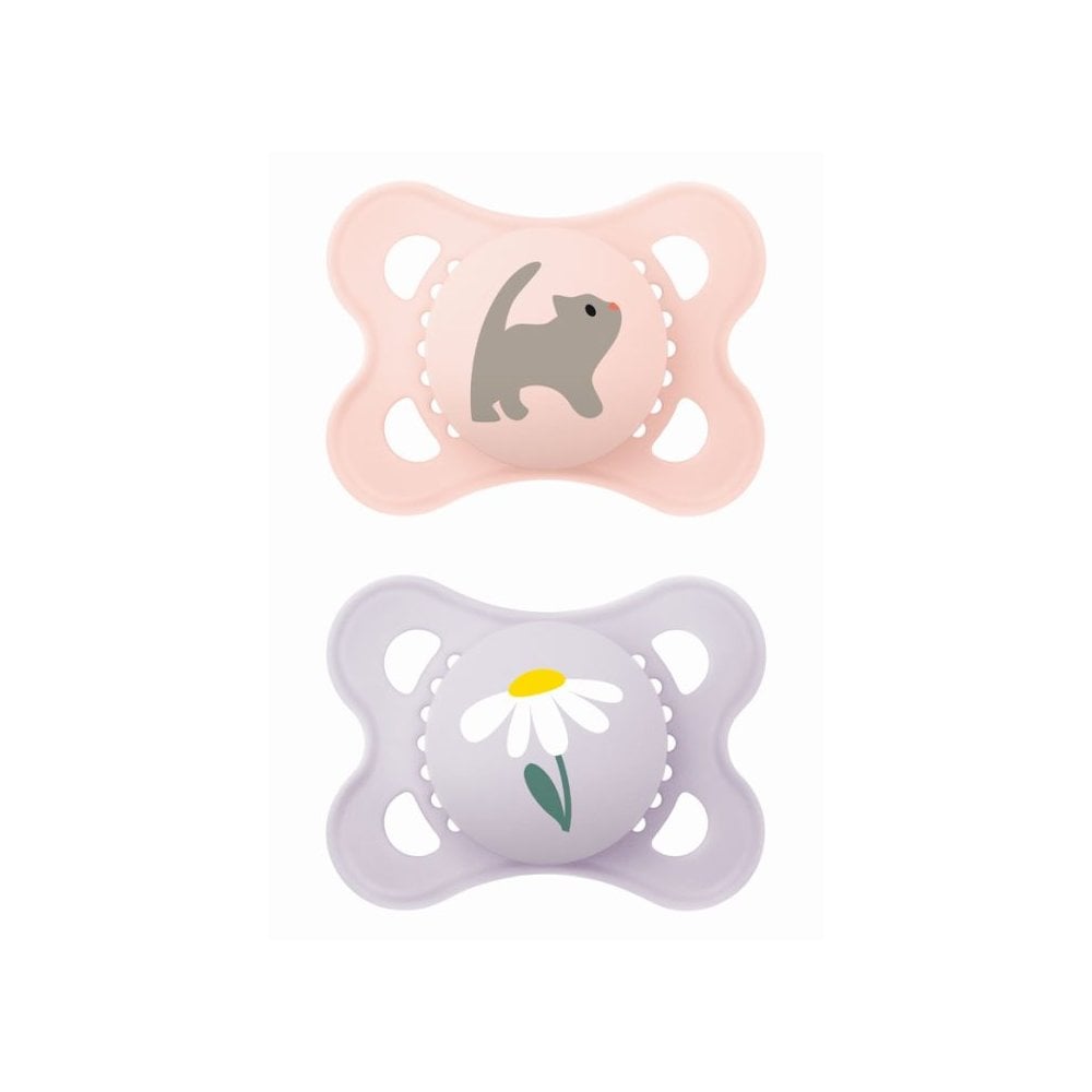 Original Silicone Soother 2-6m Girl 100SGc 2pcs
