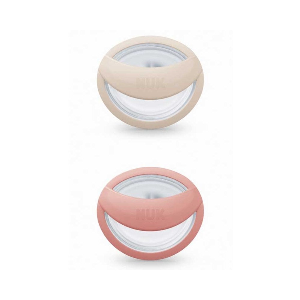 Perfect Match Silicone Soother 0-6m Orange & Beige 2pcs