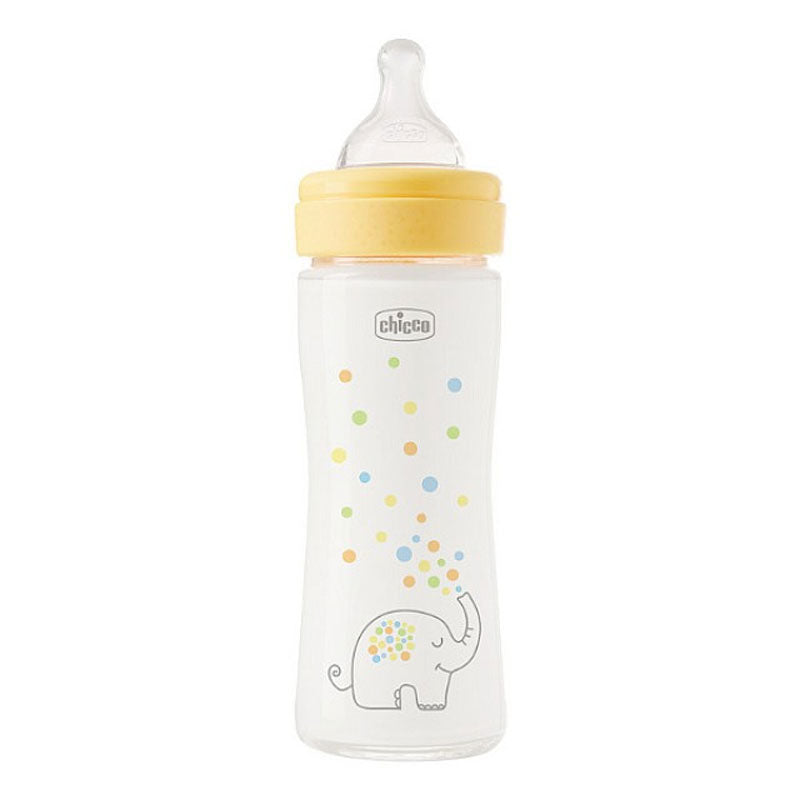 Perfect Easy Anti-Colic Glass Bottle Yellow 0m+ 240ml