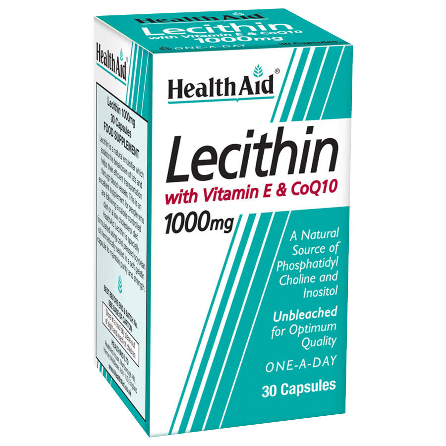 Lecithin 1000mg & co-Q10 & Natural Vitamin E 30caps