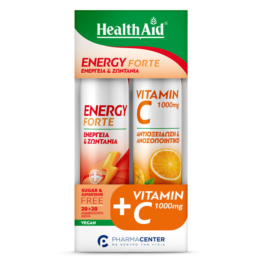 Energy Forte 20eff.tabs & Vitamin C 1000mg Orange 20eff.tabs