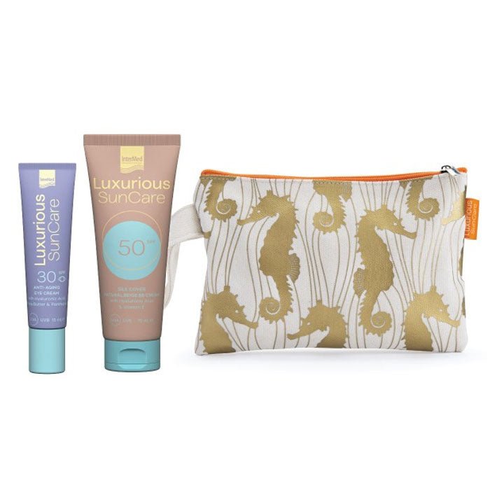 Promo Luxurious Suncare Anti-Aging Eye Cream SPF30 15ml & Silk Cove Natural Beige BB Cream SPF50 75ml