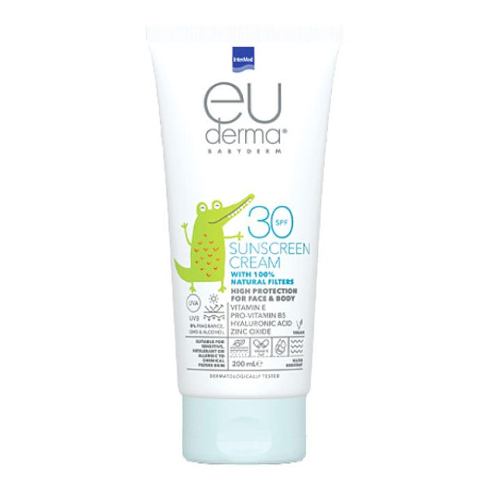 Euderma Babyderm Sunscreen Cream SPF30 with 100% Natural Filters 200ml