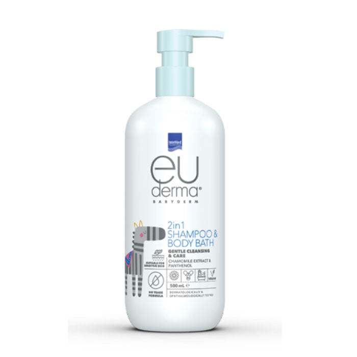 Euderma Babyderm 2 in 1 Shampoo & Shower Gel 500ml