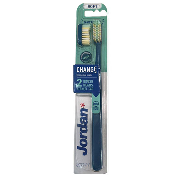 Change Soft Toothbrush with Replacement Head Blue 1pc