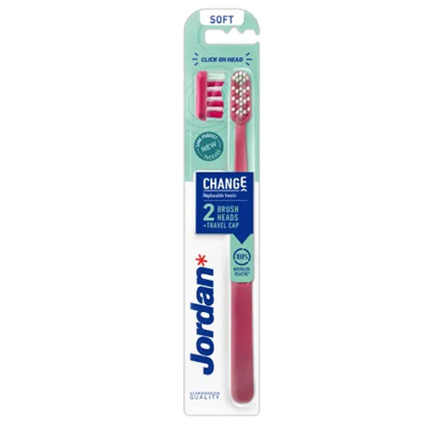Change Soft Toothbrush with Replacement Head Red 1pc
