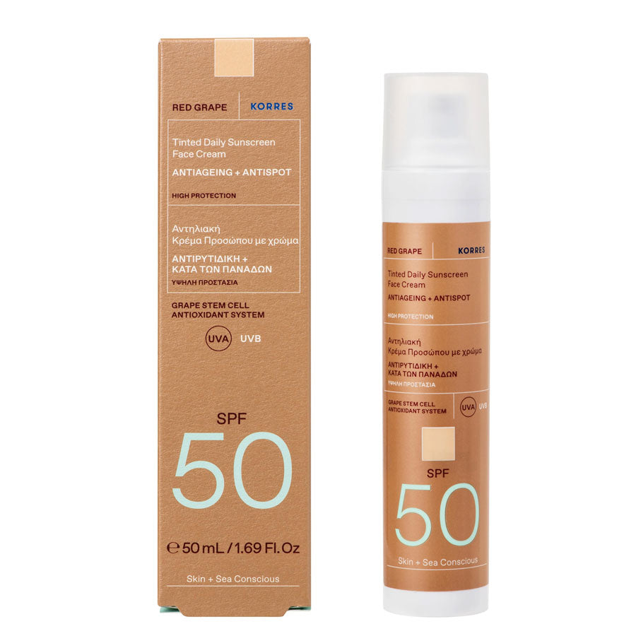 Red Grape Sunscreen Face Cream SPF50 Tinted 50ml