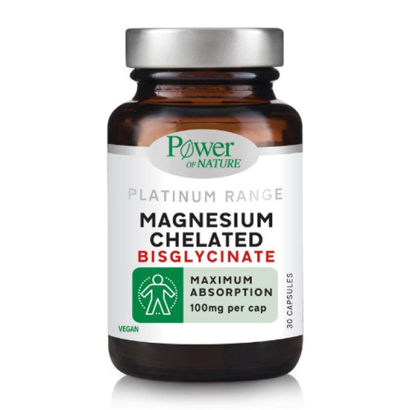 Power of Nature Platinum Range Magnesium Bisglycinate Chelated 30caps