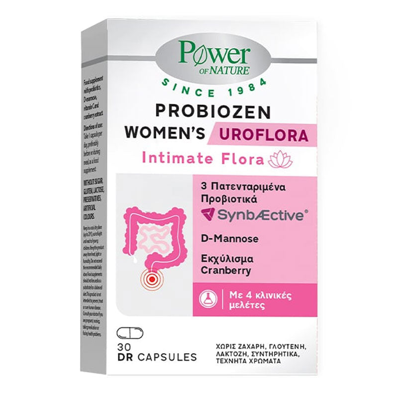 Power οf Nature Platinum Range Probiozen Women's Uroflora Intimate Flora 30caps