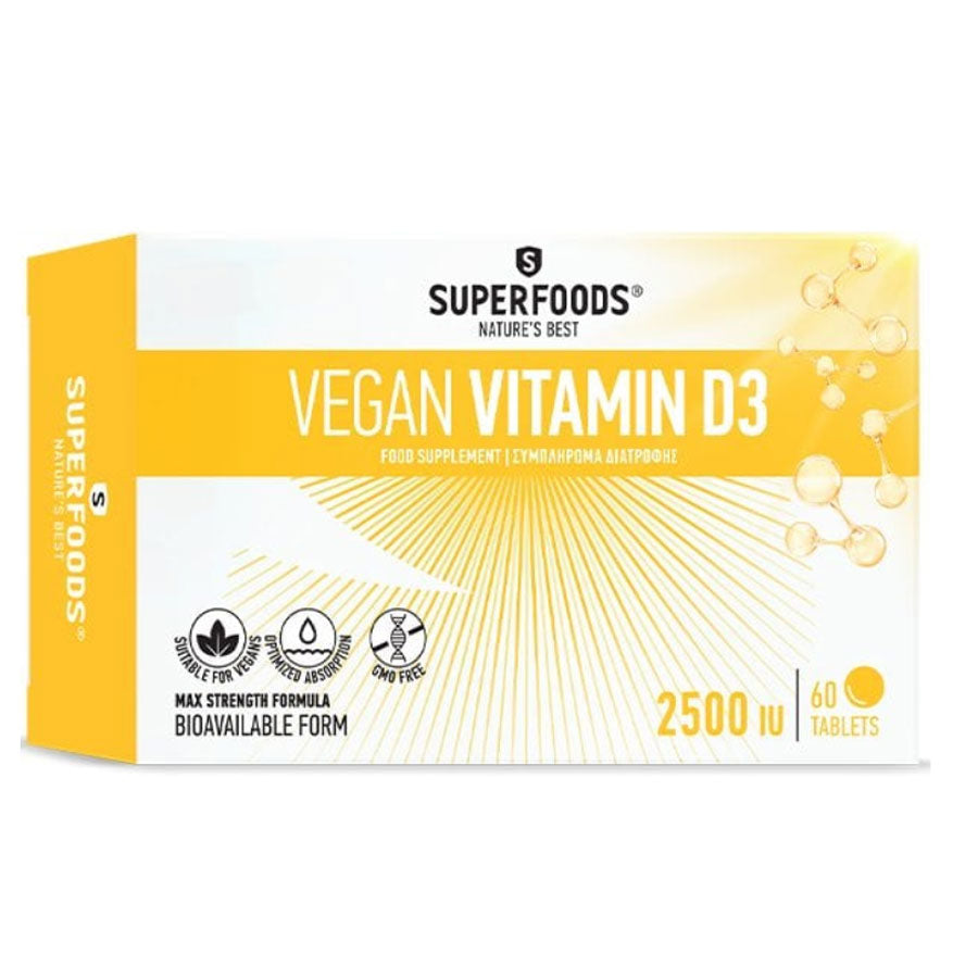 Vitamin D3 Vegan 2500IU 60tabs